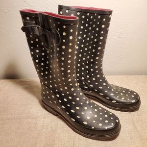 Polka Dot Rainboots